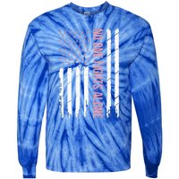 Breast Cancer Awareness Usa American Flag Tie-Dye Long Sleeve Shirt