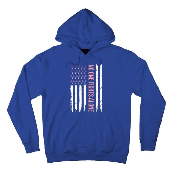 Breast Cancer Awareness Usa American Flag Tall Hoodie