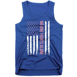 Breast Cancer Awareness Usa American Flag Tank Top