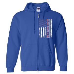 Breast Cancer Awareness Usa American Flag Full Zip Hoodie