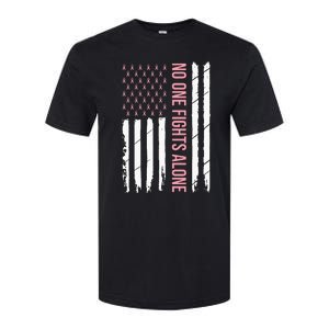 Breast Cancer Awareness Usa American Flag Softstyle CVC T-Shirt