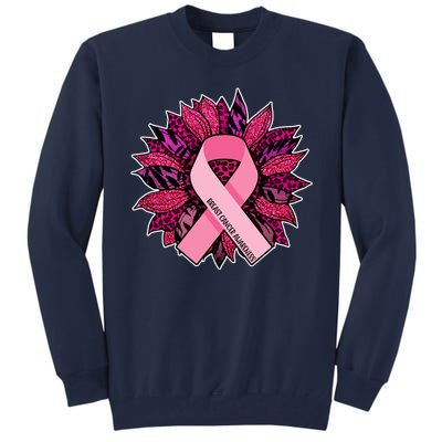 Breast Cancer Awareness Flower Ribbon Tall Sweatshirt