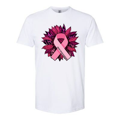 Breast Cancer Awareness Flower Ribbon Softstyle® CVC T-Shirt