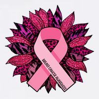 Breast Cancer Awareness Flower Ribbon Bucket Hat