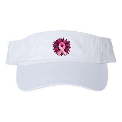 Breast Cancer Awareness Flower Ribbon Visor