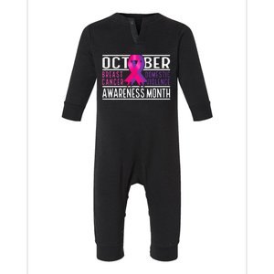 Breast Cancer And Domestic Violence Awareness Month Infant Fleece One Piece