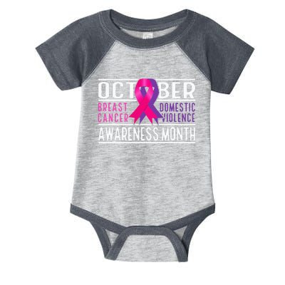 Breast Cancer And Domestic Violence Awareness Month Infant Baby Jersey Bodysuit