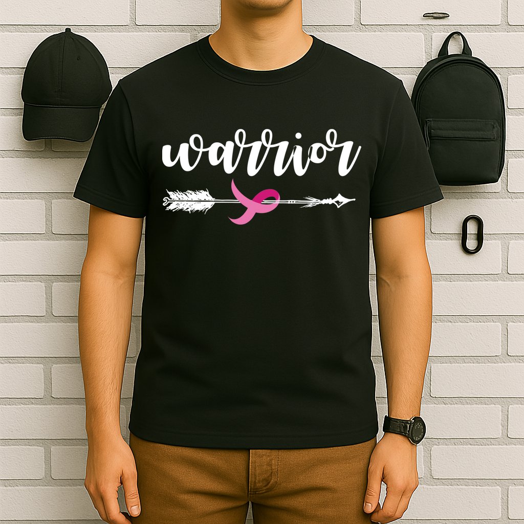 Breast Cancer Awareness Warrior Pink Ribbon T-Shirt