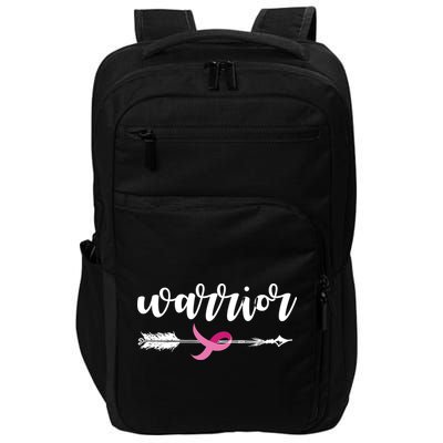 Breast Cancer Awareness Warrior Pink Ribbon Impact Tech Backpack