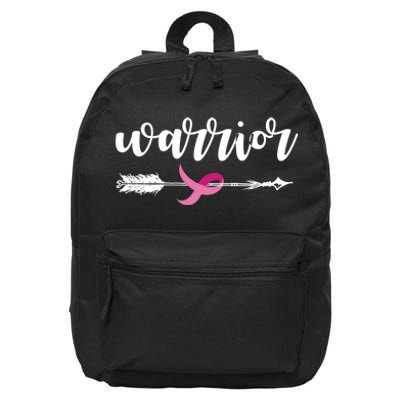 Breast Cancer Awareness Warrior Pink Ribbon 16 in Basic Backpack