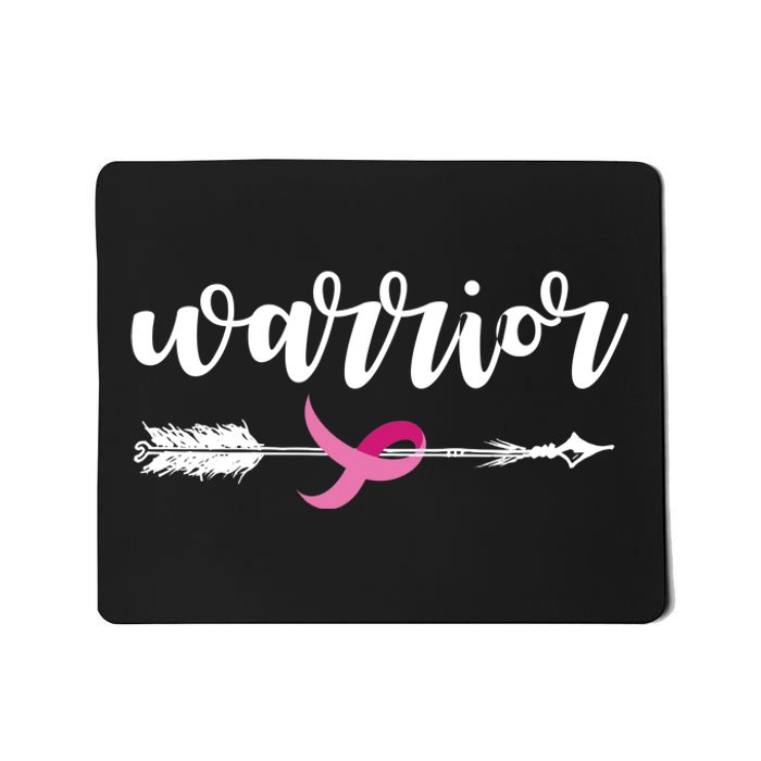 Breast Cancer Awareness Warrior Pink Ribbon Mousepad