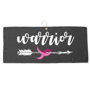 Breast Cancer Awareness Warrior Pink Ribbon Large Microfiber Waffle Golf Towel