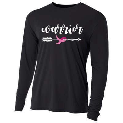 Breast Cancer Awareness Warrior Pink Ribbon Cooling Performance Long Sleeve Crew