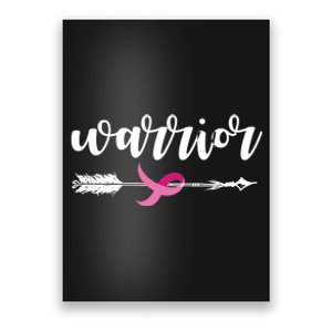 Breast Cancer Awareness Warrior Pink Ribbon Poster