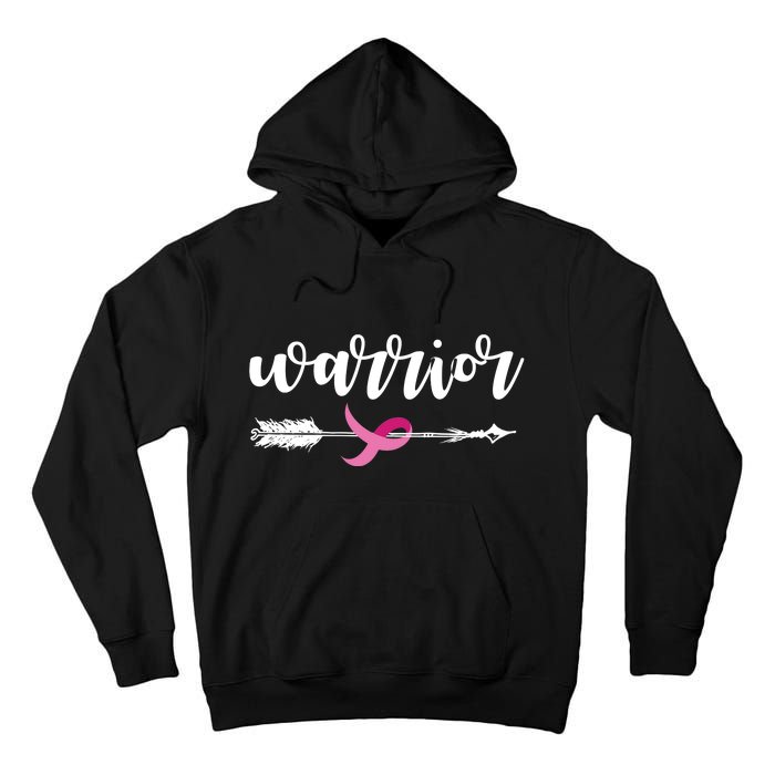 Breast Cancer Awareness Warrior Pink Ribbon Tall Hoodie