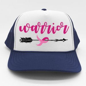 Breast Cancer Awareness Warrior Pink Ribbon Trucker Hat