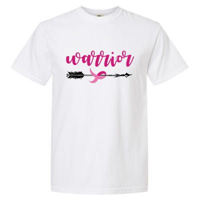 Breast Cancer Awareness Warrior Pink Ribbon Garment-Dyed Heavyweight T-Shirt