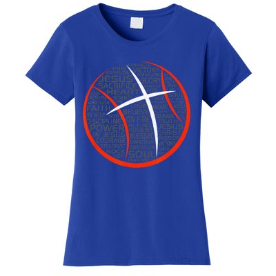 Basketball Christian Athlete Jesus Gift Women's T-Shirt