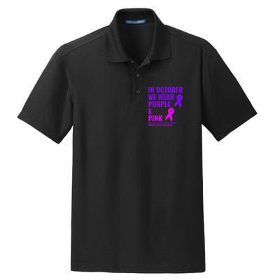 Breast Cancer And Domestic Violence Awareness Dry Zone Grid Polo