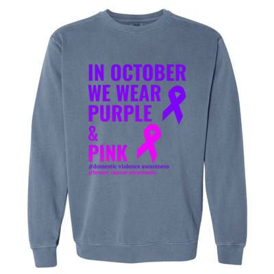 Breast Cancer And Domestic Violence Awareness Garment-Dyed Sweatshirt