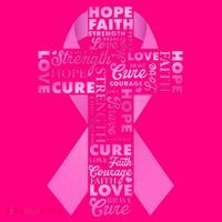 Breast Cancer Awareness Word Text Art Ribbon Cross Sweatshirt