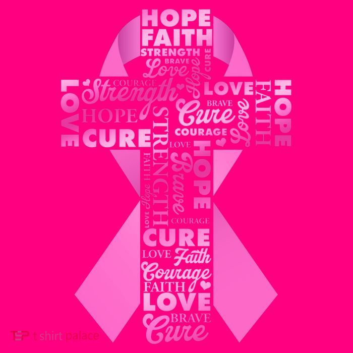Breast Cancer Awareness Word Text Art Ribbon Cross Sweatshirt