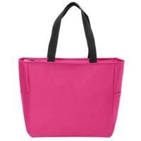 Breast Cancer Awareness Word Text Art Ribbon Cross Zip Tote Bag