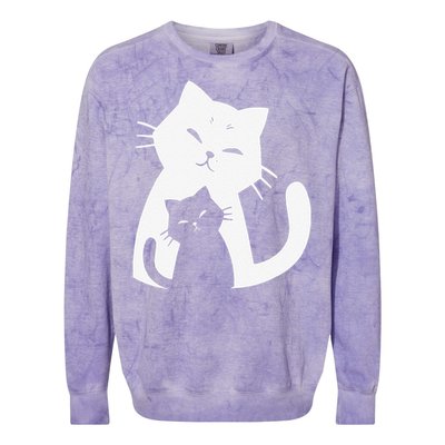 Black Cat And White Cat Colorblast Crewneck Sweatshirt