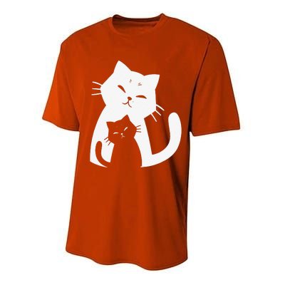 Black Cat And White Cat Performance Sprint T-Shirt