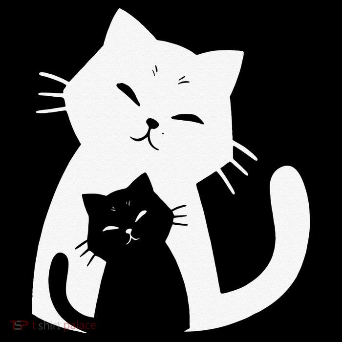 Black Cat And White Cat Flexfit Unipanel Trucker Cap