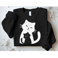 Black Cat And White Cat Sweatshirt