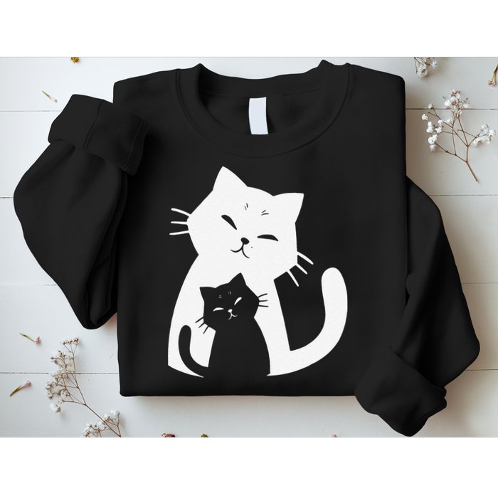 Black Cat And White Cat Sweatshirt