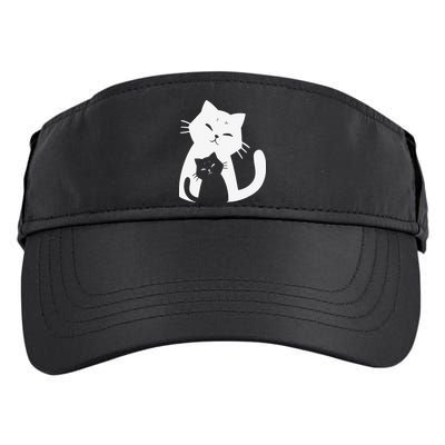 Black Cat And White Cat Adult Drive Performance Visor