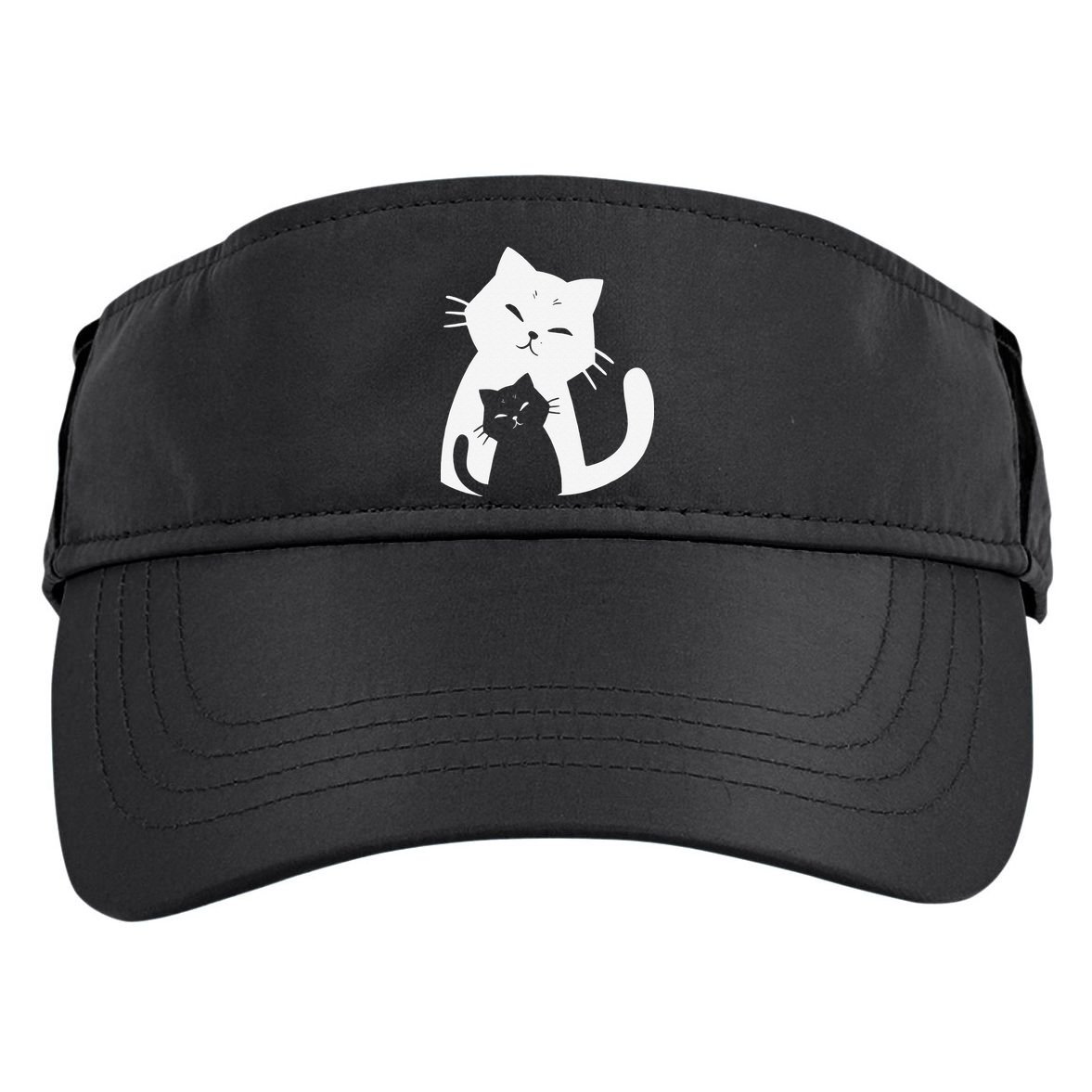 Black Cat And White Cat Adult Drive Performance Visor