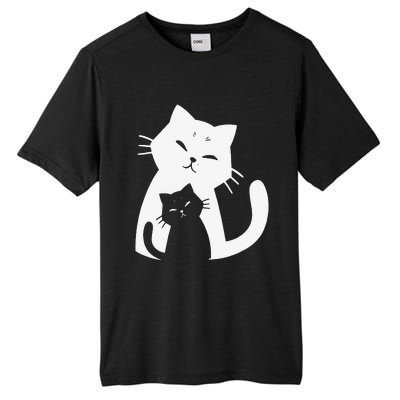 Black Cat And White Cat Tall Fusion ChromaSoft Performance T-Shirt