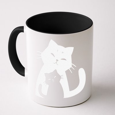 Black Cat And White Cat Mug