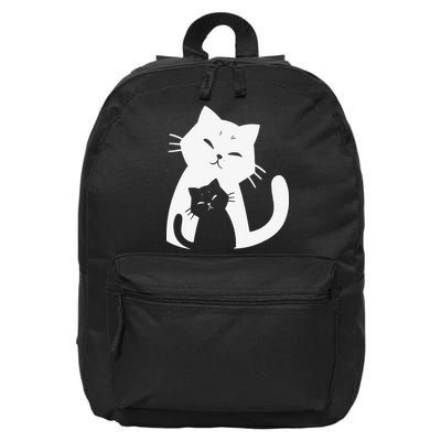 Black Cat And White Cat 16 in Basic Backpack