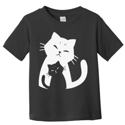 Black Cat And White Cat Toddler T-Shirt