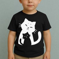 Black Cat And White Cat Toddler T-Shirt