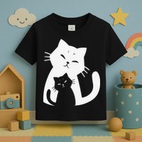 Black Cat And White Cat Toddler T-Shirt