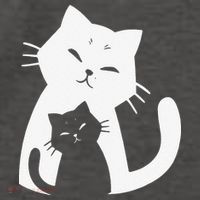 Black Cat And White Cat Vector Backpack