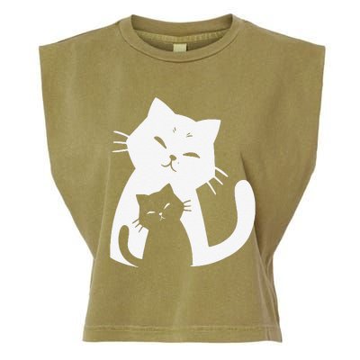 Black Cat And White Cat Garment-Dyed Women's Muscle Tee