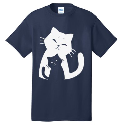 Black Cat And White Cat Tall T-Shirt