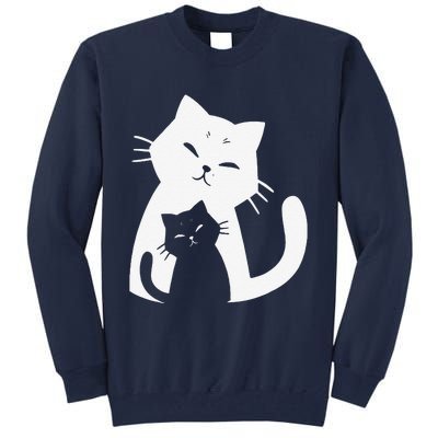 Black Cat And White Cat Tall Sweatshirt