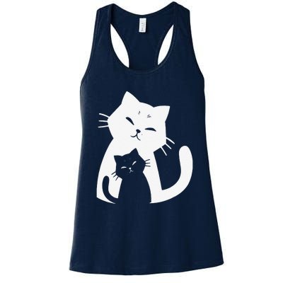 Black Cat And White Cat Women's Racerback Tank