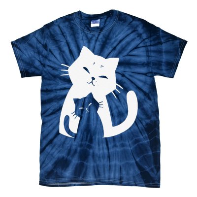 Black Cat And White Cat Tie-Dye T-Shirt