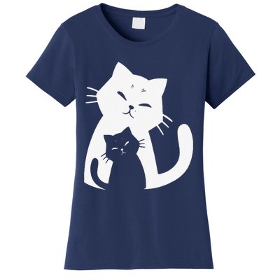 Black Cat And White Cat Women's T-Shirt