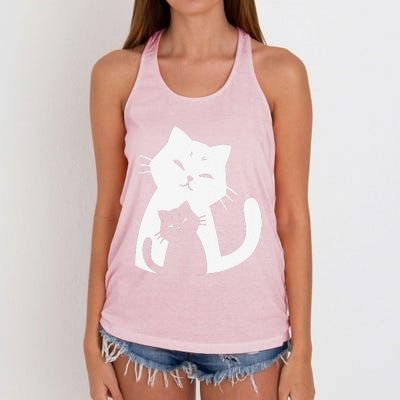 Black Cat And White Cat Women's Knotted Racerback Tank