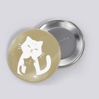 Black Cat And White Cat Button