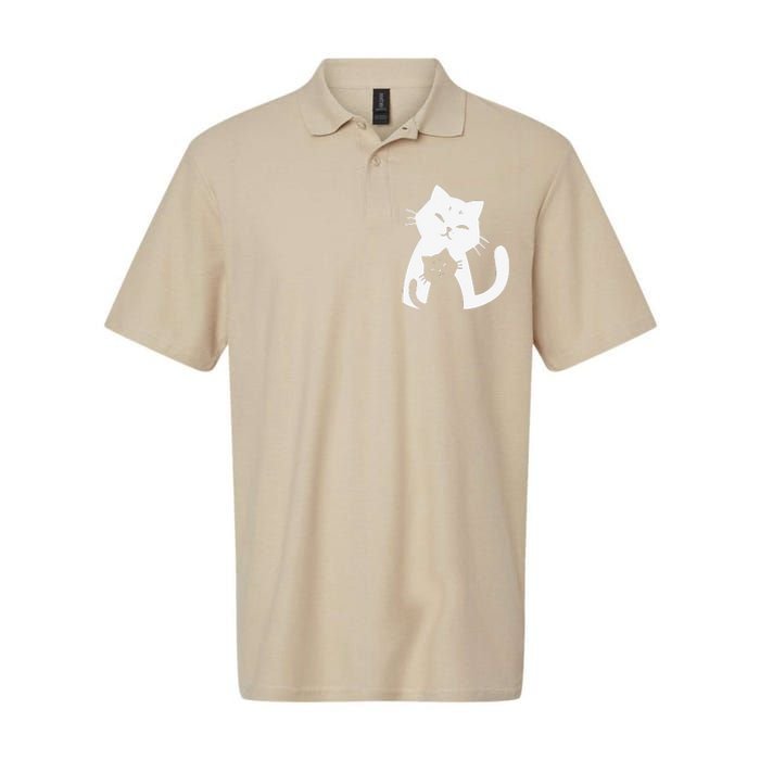 Black Cat And White Cat Softstyle Adult Sport Polo